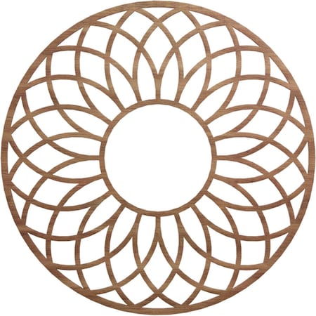 Ekena Millwork Cannes Wood Fretwork Pierced Ceiling Medallion, Walnut, 32"OD x 11"ID x 3/8"T CMWP32X32X0375CNWA